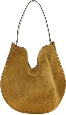 Isabel Marant Oskan Hobo Soft - Dames - Schoudertassen - Bruin - ONE Size - Su&egrave;de - Tassen
