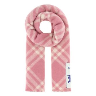 Burberry Check Wool Scarf - male - Burberry - Winter Scarves - Pink - ONE SIZE - Accessories