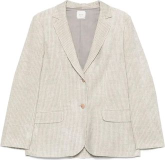 Alysi Blazer monopetto in velluto - Toni neutri