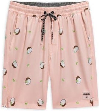 Hurley Punta Mita Volley Swim Shorts in Candy Pink at Nordstrom Rack, Size X-Large