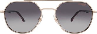 Carrera Grey Shaded Hexagonal Unisex Sunglasses CARRERA 303/S 0W97/9O 53