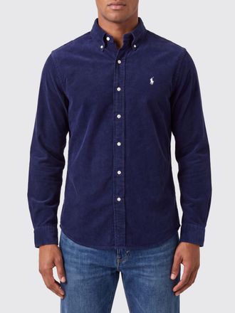 Polo Ralph Lauren Camicia in velluto a coste con colletto button-down e logo