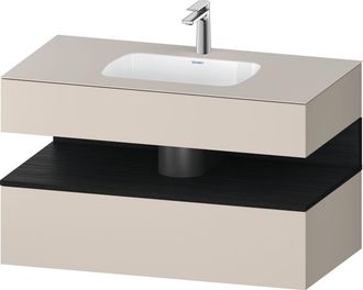Duravit Qatego Lavabo Encastrado Con Base De Lavabo Consola, - Duravit