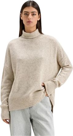 Bellerose Ganzi Oversize Trui - Dames - Coltruien - Beige - S - Wol - Truien & Vesten