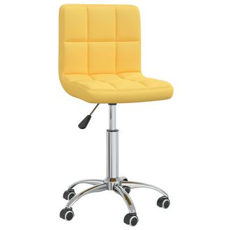 vidaXL Vidaxl - Silla De Comedor Giratoria De Tela Amarilla Mostaza