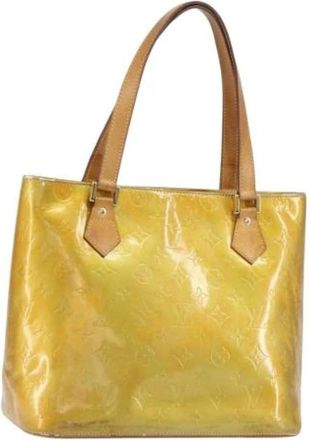 Louis Vuitton Pre-owned Leren Vintage Tote Bag - Dames - Vintage Shopper - Geel - ONE Size - Leer - Vintage