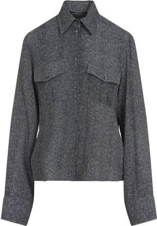 Ermanno Scervino Printed Grey Viscose Shirt