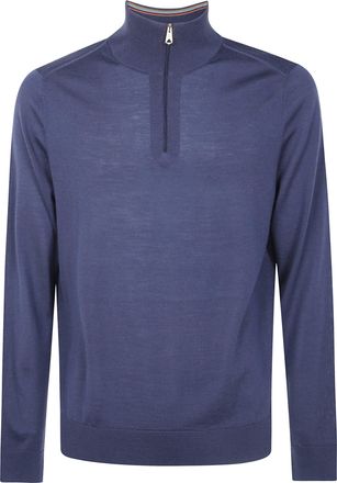 Paul Smith Sweater Zip Neck M1r.971Z. W03154 43 Greyish Blue