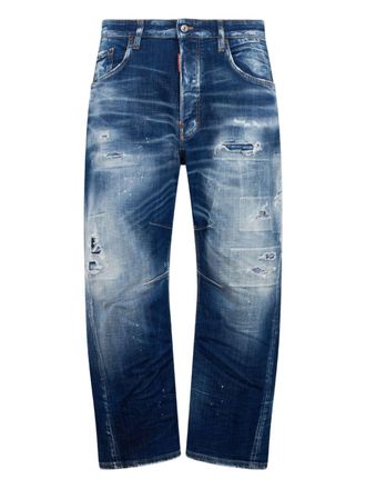 Dsquared2 Five-Pocket Denim Jeans with Distressed Finish