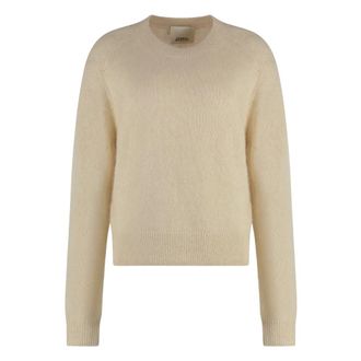 Isabel Marant Truien & Vesten, Dames, Beige, M, Wol, Lylia Long Sleeve Crew-Neck Sweater