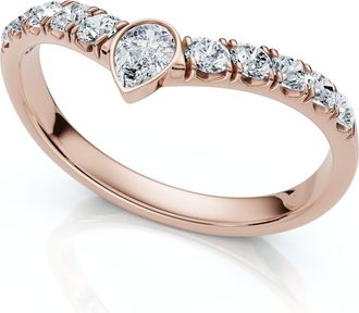 Pompeii3 Certified 1/4Ct Contour Wedding Band 14k Gold or Platinum Lab Grown