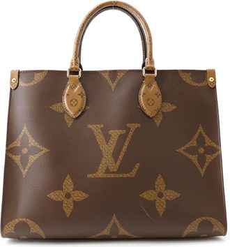 Louis Vuitton Monogram Reverse Red Color Monogram Reverse Handbag Tote Bag (Pre-Owned)