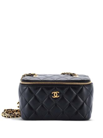 Chanel Coco de Toi Heart Vanity Case with Chain Quilted Lambskin Small crossbody bag - Zwart