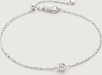 Monica Vinader Sterling Silver Diamond Essential Bracelet Diamond