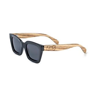 Earth Wood Antalya Polarized Sunglasses in Zebra/grey at Nordstrom
