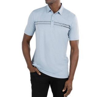 Travis Mathew Desert Drive Golf Polo In Faded Denim
