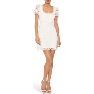 LIKELY Isa Lace Sheath Minidress in White at Nordstrom Rack, Size 14