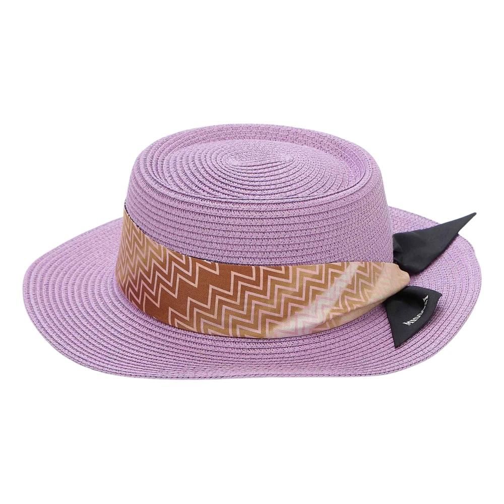 New! Eugenia Kim Courtney Hat Lavender One Size NWT Eugenia Kim Courtney Sparkle Tulle Ruched Band Straw Sunhat  main image 4