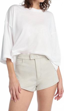 Favorite Daughter Low Rise Short Shorts In Bone