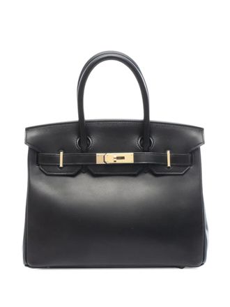 Herm&egrave;s 2020 Veau Tadelakt Birkin Sellier 30 handbag - Black