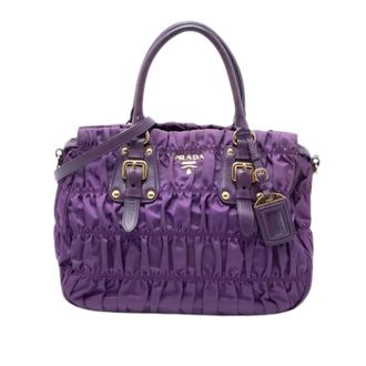 Prada Pre-owned Handbags, female, Purple, Size: ONE SIZE Pre-owned Satchel