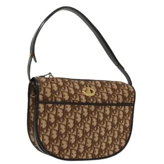 Dior Pre-owned Shoulder Bags, female, Brown, Size: ONE SIZE Pre-owned Trotter Canvas Shoulder Bag