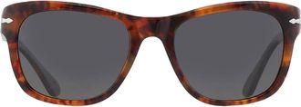 Persol Polarized Black Square Unisex Sunglasses PO3313S 108/48 55