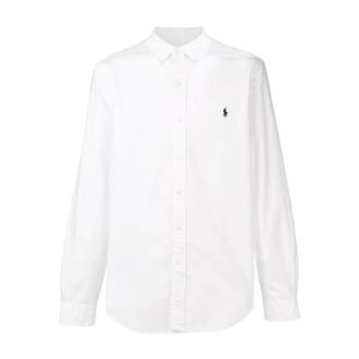 Polo Ralph Lauren Overhemden, Heren, Wit, S, Katoen, Wit Overhemd voor Mannen Aw 25