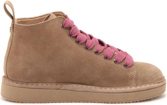 Panchic Su&egrave;de Enkellaars met Extra Veters - Dames - Sneakers - Bruin - 40 EU - Su&egrave;de - Schoenen