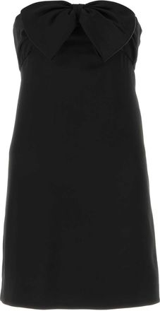 Saint Laurent Black Satin Mini Dress