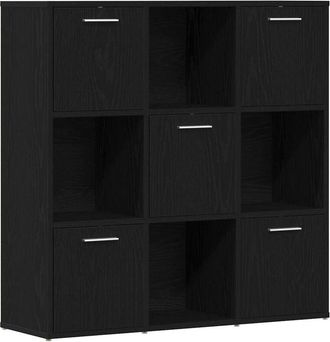 vidaXL Vidaxl - Librería de roble negro 90x28x90 cm Madera de ingeniería