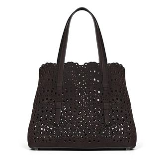 Alaia Mina 25 Tote - Dames - Shoppers - Zwart - ONE Size - Leer - Tassen