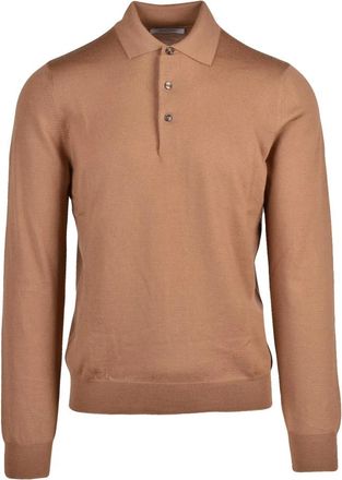 Gran Sasso Truien & Vesten, Heren, Bruin, S, Wol, Polo in maglia