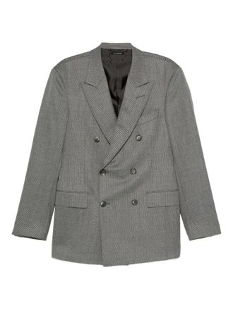 Tom Ford double-breasted wool blazer - men - Cupro/Wool - 50 - Grey