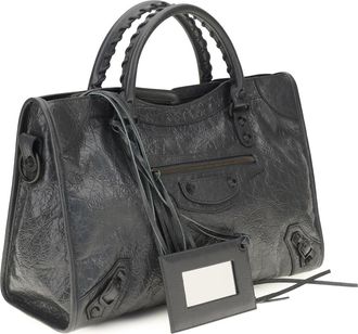 Balenciaga Womens Le City Medium Handbag Volcanic Rock Handbags Hand Bags
