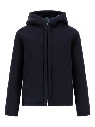 Herno hooded zip-front jacket - men - Nylon/Rayon/Polyester - 54 - Blue