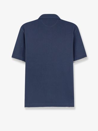 Brunello Cucinelli Mens Polo Shirt Blue Cotton T-shirts And Polos