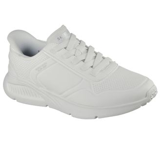 Skechers Mens Uno Lite Floating Steps Sneaker, White Duraleather/Mesh, 10.5 UK