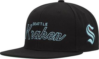 Mitchell & Ness Mens Mitchell & Ness Black Seattle Kraken Core Team Script 2.0 Snapback Hat at Nordstrom