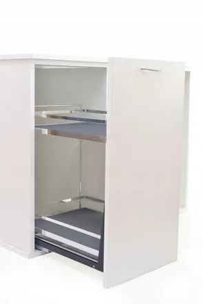 OEM Cestino Portabagagli 40 Tmy Antracite Cromato Con Chiusura Ammortizzata 400 Mm Fondo Pieno