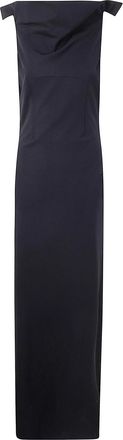 Jean Paul Gaultier Long Backless Dress With Belt On The Back