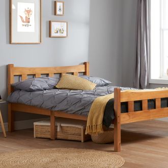 Birlea Miami Bed in Brown | Size: Small Double