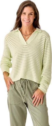 Carve Designs Morgan Polo Sweater in Honeydew at Nordstrom, Size Xx-Small