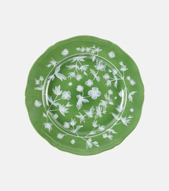 Cabana x Ginori 1735 floral porcelain dessert plate
