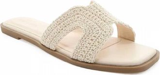 Billini Womens Gordy Cut Out Slide Sandals In Ivory