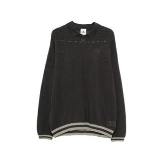 adidas Logo-print Mesh Sweater