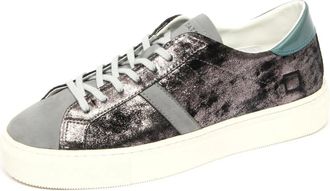D.A.T.E. Stardust Leren Schoen - Dames - Sneakers - Grijs - 40 EU - Leer - Schoenen