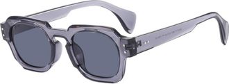 Generic Outdoor Mens Small Frame Sunglasses Womens Vacation Commuter Sun Glasses(Grey)