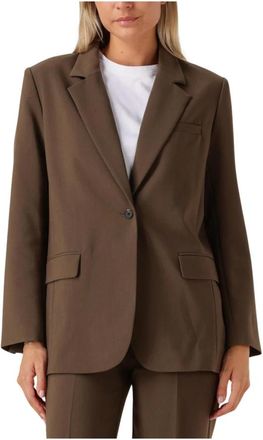 Modstr&ouml;m Gale Blazer - Dames - Blazers - Bruin - XL - Polyester - Jassen