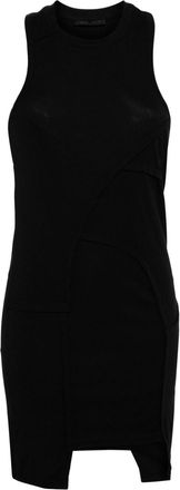 Heliot Emil asymmetric hem dress - women - Polyester/Spandex/Elastane - 36 - Black